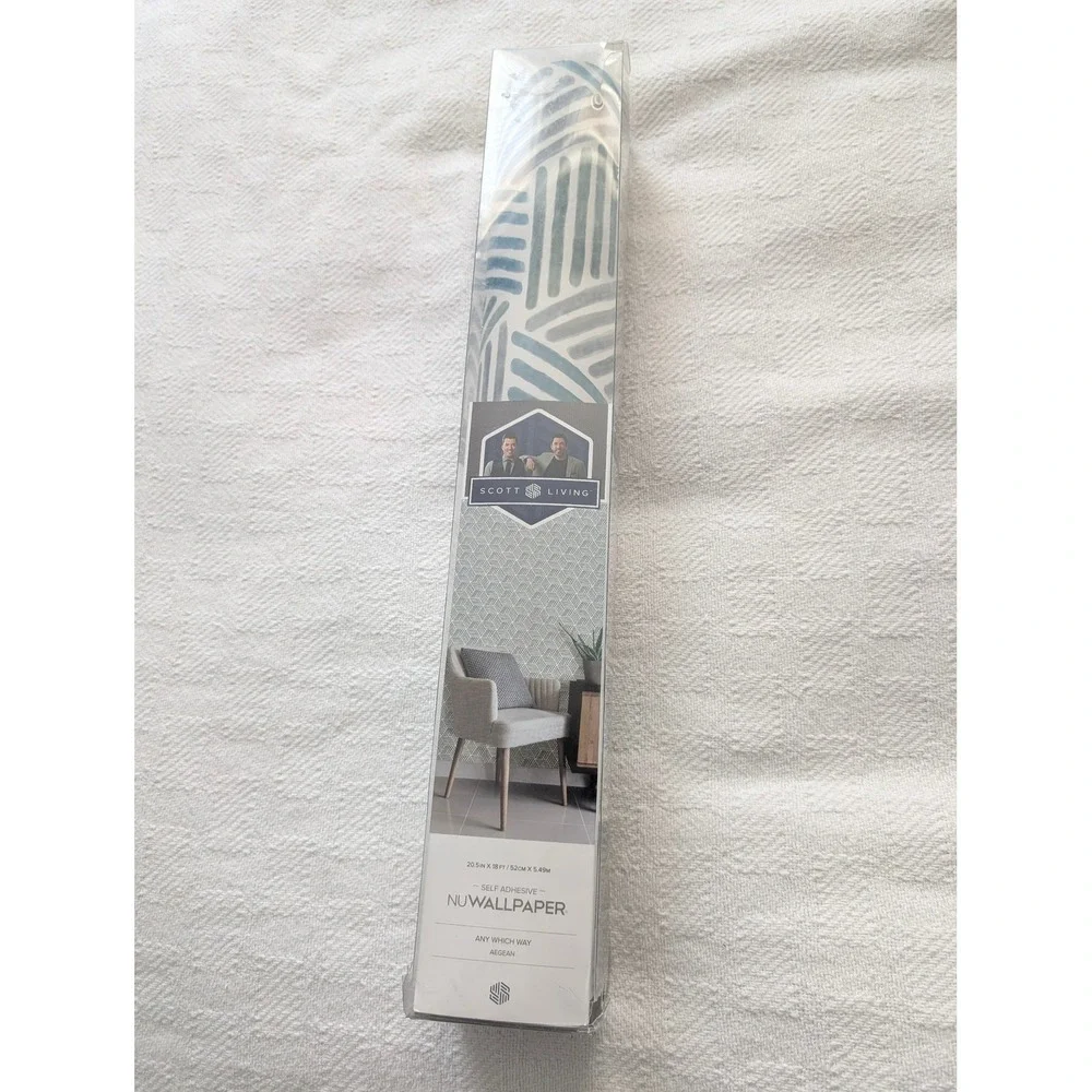 Scott Living Aegean Peel and Stick Wallpaper 20.5 in x 18 ft, Covers 30.75 SQ ft